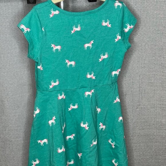 Cat & Jack - Girls Short Sleeve Unicorn Dress with Pockets - Size XS (4/5) - Picture 4 of 6